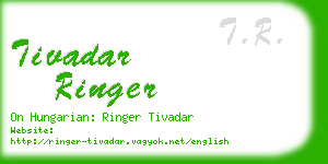 tivadar ringer business card